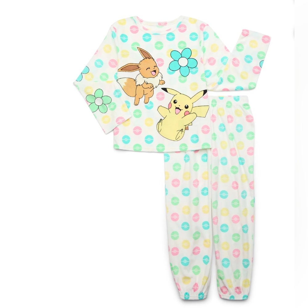 Girls 2-Piece Pokémon Pajama Set Large 10/12